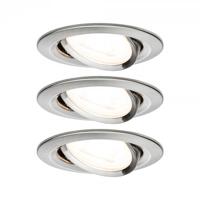 Paulmann 93429 Nova Inbouwlamp Set van 3 stuks LED GU10 19.5 W IJzer (geborsteld)