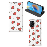 OPPO A74 4G Hoesje met Magneet Hearts - thumbnail