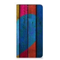 Samsung Galaxy A14 5G Book Wallet Case Wood Heart - Cadeau voor je Vriend