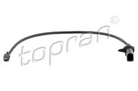 Sensor, voor verslijting remblok TOPRAN, Inbouwplaats: Vooras: , u.a. fÃ¼r Audi, VW