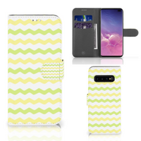 Samsung Galaxy S10 Plus Telefoon Hoesje Waves Yellow - thumbnail