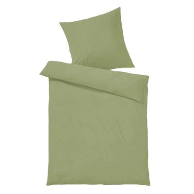 Soft-satijnen beddengoed-collectie, lindegroen 155 x 220 cm