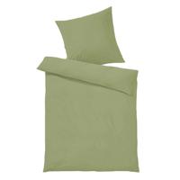 Soft-satijnen beddengoed-collectie, lindegroen 155 x 220 cm