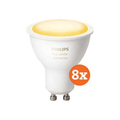 Philips Hue White Ambiance GU10 Bluetooth 8-Pack Philips Hue White Ambiance GU10 Bluetooth 8-Pack