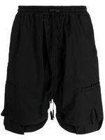 Boris Bidjan Saberi drop-crotch drawstring shorts - Noir - thumbnail