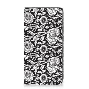 Samsung Galaxy A52 Smart Cover Black Flowers