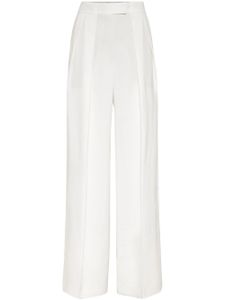 Brunello Cucinelli pantalon de tailleur à coupe ample - Blanc