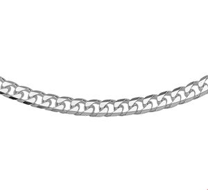 Ketting Gourmetschakel geslepen zilver 5,0 mm 60 cm