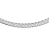 Ketting Gourmetschakel geslepen zilver 5,0 mm 60 cm - thumbnail