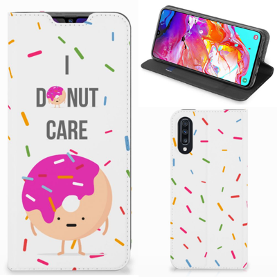 Samsung Galaxy A70 Flip Style Cover Donut Roze