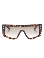 Isabel Marant Eyewear lunettes de soleil couvrantes Havana - Marron