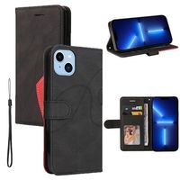 Bi-Color Series iPhone 14 Plus Wallet Case - Zwart - thumbnail