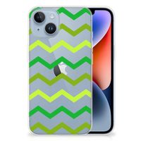 Apple iPhone 14 TPU bumper Zigzag Groen - thumbnail