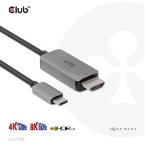 CLUB3D USB Gen2 Type-C to HDMI 4K120Hz 8K60Hz HDR10 with DSC1.2 Active Cable M/M 3m