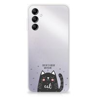 Samsung Galaxy A14 5G Telefoonhoesje met Naam Cat Good Day - thumbnail