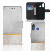 Huawei P30 Lite (2020) Book Style Case Wood Concrete - thumbnail