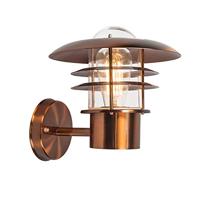 QAZQA - Modern Vintage buitenwandlamp koper IP44 - Prato | Buitenverlichting - Roestvrij staal (RVS) Rond - E27 Geschikt voor LED - Max. 1 x 60 Watt