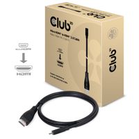 Club 3D Micro HDMI > HDMI 2.0 kabel 1 meter, 4K 60Hz - thumbnail