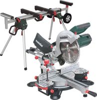 Metabo Afkortzaag KGS 254 M met trekfunctie | nieuw model + KSU 251 onderstel - 690967000