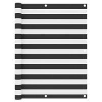 Bussandri Exclusive - Balkonscherm 120x600 cm oxford stof antraciet en wit