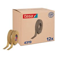 Tesa 4319 hooggecrêpte papiertape, voor schilder- en verpakkingsdoeleinden, commerciële verpakking met 120 rollen 50 m : 25 mm