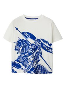 Burberry Kids t-shirt en coton à imprimé EKD - Blanc