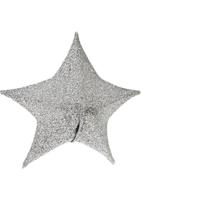 Overige Merken Kerstster Van Stof Met 30 Leds 50 Cm Kleur Zilver