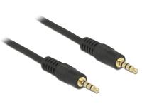 Delock 83435 Stereo Jack Kabel 3,5 mm 4-pins male naar male 1 m zwart - thumbnail