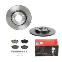 Remmenset, remschijf BREMBO, Remschijftype: Massief, Inbouwplaats: Achteras: , u.a. für Citroën, Peugeot, Opel, Vauxhall, Toyota