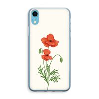 Red poppy: iPhone XR Transparant Hoesje - thumbnail