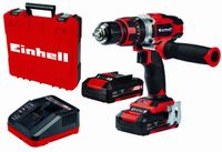 Einhell Power X-Change TE-CD 18/48 Li-i (2x2,0Ah) Accu-klopboor/schroefmachine 2 snelheden Incl. 2 accus, Incl. koffer - thumbnail