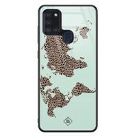 Samsung Galaxy A21s glazen hardcase - Wild world