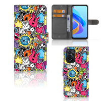 OPPO A76 | A96 Wallet Case met Pasjes Punk Rock - thumbnail