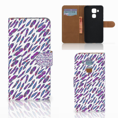Huawei Nova Plus Telefoon Hoesje Feathers Color