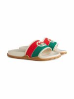 Gucci Kids claquettes à logo embossé - Blanc