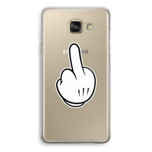 Middle finger white: Samsung Galaxy A5 (2016) Transparant Hoesje