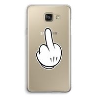 Middle finger white: Samsung Galaxy A5 (2016) Transparant Hoesje - thumbnail