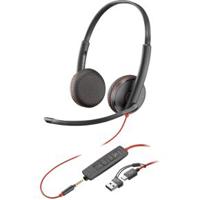 HP 8X229AA hoofdtelefoon/headset Bedraad Hoofdband Kantoor/callcenter USB Type-C Zwart - thumbnail