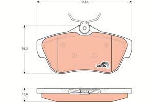 Remblokkenset, schijfrem TRW, u.a. für Fiat, Peugeot, Citroën, Toyota