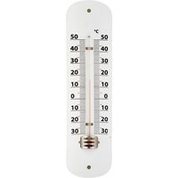 Thermometer voor binnen en buiten wit 19 cm