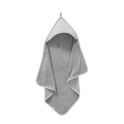 Cottonbaby badcape diamantwafel 75 x 75 cm grijs Cottonbaby badcape diamantwafel 75 x 75 cm grijs