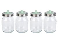 ERNESTO Fermentatieglas (Set van 4 (470ml))