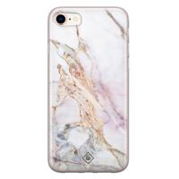 iPhone 8/7 siliconen telefoonhoesje - Parelmoer marmer