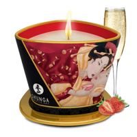 Shunga Massage Candle - Strawberry Sparkling Wine - 5.7 oz / 170 ml - thumbnail