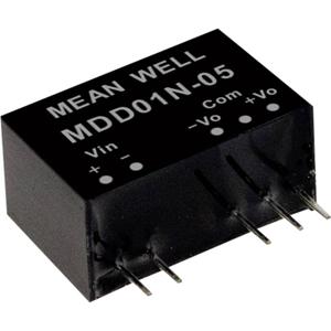 Mean Well MDD01L-12 DC/DC-convertermodule 42 mA 1 W Aantal uitgangen: 2 x Inhoud 1 stuk(s)