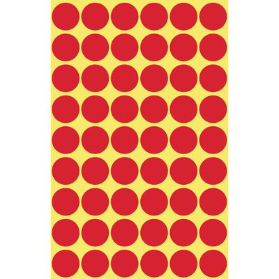 Avery-Zweckform 3141 Etiketten Ø 12 mm Papier Rood 270 stuk(s) Permanent hechtend Etiketten voor markeringspunten