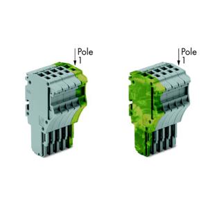 WAGO 2020-105/000-036 Connector, female Grijs, Groen, Geel 50 stuk(s)