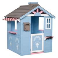 SwingKing Icecream Houten Speelhuisje 120 x 108 x 135 cm Blauw