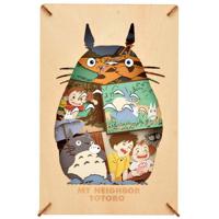 My Neighbor Totoro Paper Model Kit Paper Theater Wood Style Silhouette Big Totoro - thumbnail