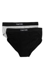 TOM FORD slip en coton à taille à logo - Noir